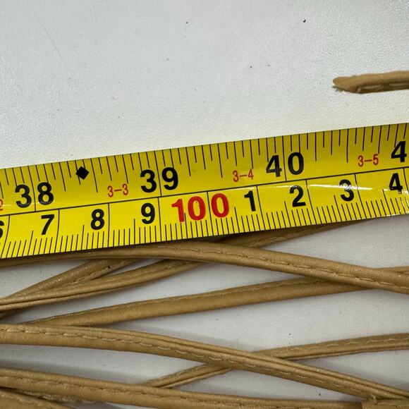 Vintage Beaded Macrame Tie Belt Boho Retro 70s Style Length 52 - Picture 5 of 5